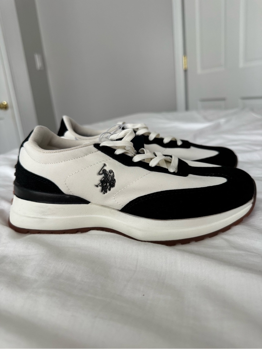 Women’s US Polo Black and White Polo-Style Casual Sneakers